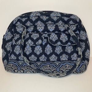Vera Bradley Calypso Blue Tote Quilted Shoulder Zip Purse Handbag
